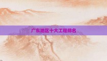 广东地区十大工程排名