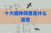 十大癌种筛查是什么意思