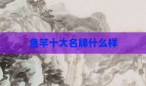 鱼竿十大名牌什么样