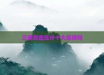 三诺测血压计十大品牌吗