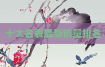 十大名表最新销量排名