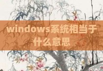 windows系统相当于什么意思