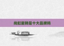 尚虹瓷砖是十大品牌吗