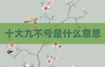 十大九不亏是什么意思