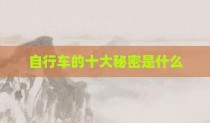 自行车的十大秘密是什么