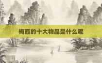梅西的十大物品是什么呢