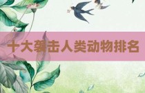 十大袭击人类动物排名