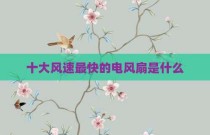 十大风速最快的电风扇是什么