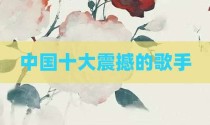 中国十大震撼的歌手
