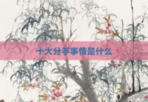 十大分手事情是什么