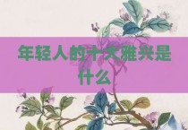 年轻人的十大雅兴是什么