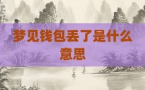 梦见钱包丢了是什么意思