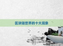 区块链世界的十大现象