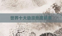 世界十大动漫热度榜单