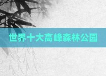 世界十大高峰森林公园