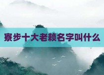 寮步十大老赖名字叫什么