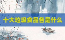 十大垃圾食品各是什么