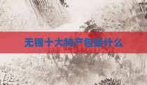 无锡十大特产包括什么