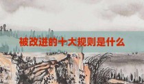 被改进的十大规则是什么