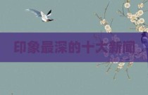 印象最深的十大新闻