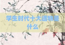 学生时代十大遗物是什么