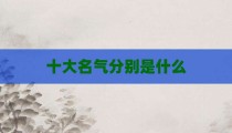 十大名气分别是什么