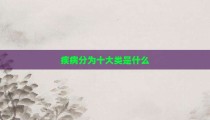 疾病分为十大类是什么