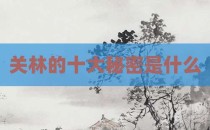关林的十大秘密是什么