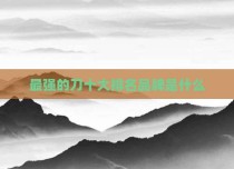 最强的刀十大排名品牌是什么