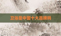 卫浴是中国十大品牌吗