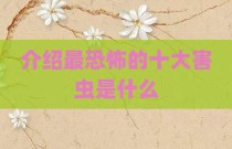 介绍最恐怖的十大害虫是什么