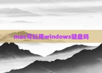 mac可以用windows键盘吗
