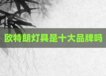 欧特朗灯具是十大品牌吗