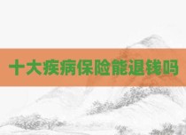 十大疾病保险能退钱吗
