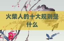 火柴人的十大规则是什么