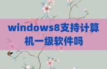 windows8支持计算机一级软件吗