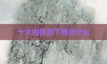 十大凶兽的下场是什么