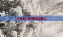 中国十大猛将花名是什么