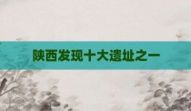 陕西发现十大遗址之一