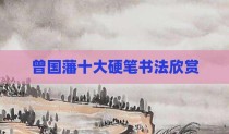 曾国藩十大硬笔书法欣赏