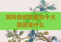 狗狗食欲变差的十大原因是什么