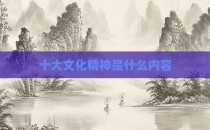十大文化精神是什么内容