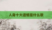 人身十大遗憾是什么歌