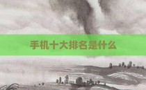 手机十大排名是什么