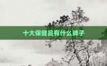 十大保健品有什么牌子