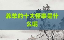 养羊的十大怪事是什么呢