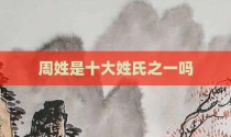 周姓是十大姓氏之一吗