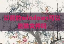 以前的windows可以删除文件吗