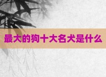 最大的狗十大名犬是什么