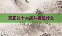 真正的十大战斗机是什么